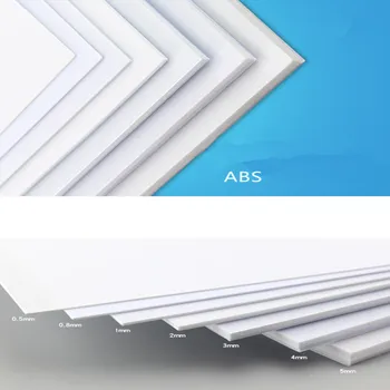 2 mm до 10 mm Дебелина ABS 100 мм, 150 мм, 200 мм дълги Листи на ABS-стирен Бял НОВ По-пропорционален персонално обслужване