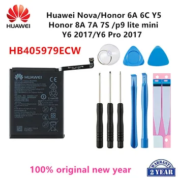 Хуа Уей 100% Оригинална батерия HB405979ECW 3020 ма За Huawei Nova Enjoy 6S Honor 6A 6C Y5 8A 7A 7S 2017 p9 lite mini + Инструменти