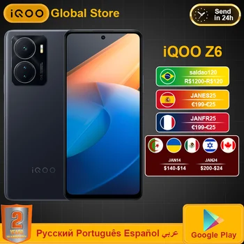 vivo iQOO Z6 5G Мобилен телефон Snapdragon 778G плюс 6,64 