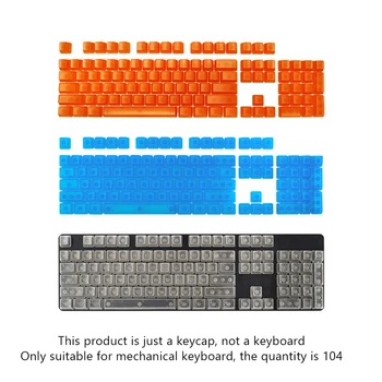 104 Ключ Прозрачен ABS Keycap Механична Клавиатура на Кутията OEM Цвят Персонализирани Keycap за 61/87/104/108 Клавиши Механична Клавиатура