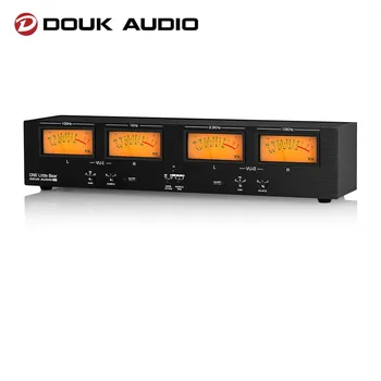 Douk Аудио 4-Канален Аналогов Метър VU RCA/XLR Преминете Скоростна Аудио Сплитер Микрофон + Линеен Индикатор за Нивото на Звука Дисплей Музикален Спектър