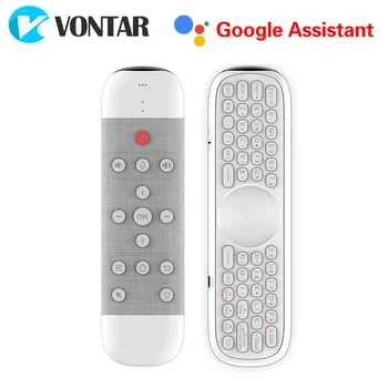 VONTAR W2 Air Mouse Гласова Дистанционно Управление Микрофон 2,4 G Безжична Мини Клавиатура Жироскоп за H96 MAX X88 pro Android tv box PC