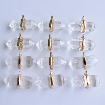 2020 мода натурален кристал стълб форма на точка за окачване с чакра висулки за бижута на Едро продава 12 бр./лот безплатна доставка