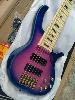 безплатна доставка deoliver българ златното обзавеждане ниска цена бас на едро 6 струнен активна лилаво бас китара
