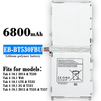 Оригинална батерия SAMSUNG EB-BT530FBU EB-BT530FBC EB-BT530FBE За Samsung GALAXY Tab 4 Tab 4 SM-T530 T531 T533 T535 T537 6800 mah