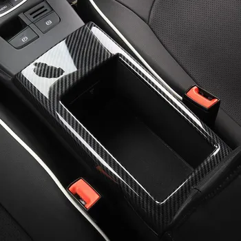 Въглеродни Влакна Цветен Централен Подлакътник Кутия За Съхранение Панел на Кутията Накладки За Audi A3 8V 2014-2018 ABS Автомобилен Стайлинг Аксесоари За Интериора