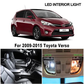 10 бр. Canbus LED Лампа Регистрационен номер LED Вътрешен Купол Карта Комплект Вътрешно Осветление За Toyota Verso 2009-2015 автоаксесоари За Лампи
