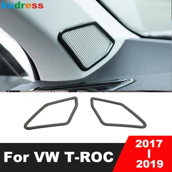 За Volkswagen VW T-Roc TROC 2017 2018 2019 Неръждаема Предната Врата на Колата-Часова Аудио Покриване на Динамиката на Довършителни интериорни Аксесоари