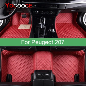 Автомобилни Постелки YOGOOGE За Peugeot 207 207CC 207SW Аксесоари за Краката Coche Килими