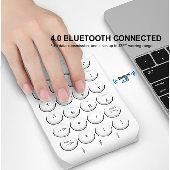 2022 Нов Преносим Тънък Мини Цифрова Клавиатура 22 Клавишите Bluetooth Безжична USB Цифрова Клавиатура за Лаптоп Офис