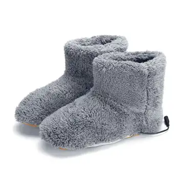 Бързо Загряване Зимата USB Нагревател Обувки За Краката Топли Плюшени Електрически Чехли на Краката С Топъл Моющаяся Двойка Топло Обувки Къмпинг Открит