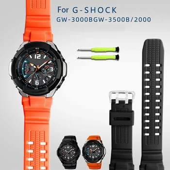Силиконов каишка за часовник Casio авиационна G-Shock GW-3000B GW-3500B/2000 series, уличен каишка за часовник от смола, мъжки гривни, гривна