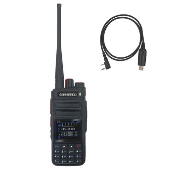 ANYSECU UVF9plus 10 W VHF UHF Двустранно радио с функция брояч честота 6800 mah Двухдиапазонная Двуканална радиостанция в режим на изчакване