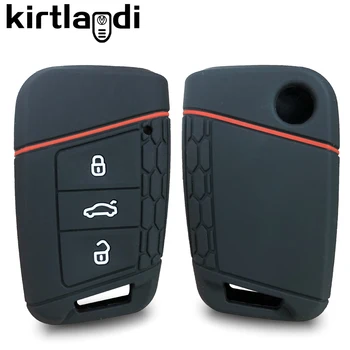 Силиконов Калъф за ключове за VW PASSAT B8 Polo Tiguan 2 за Skoda Kodiaq Octavia Karoq Superb A7 Seat 2015-2021 Притежателя без ключ