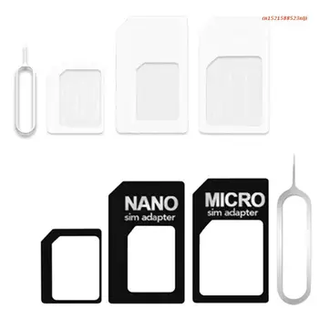 4 в 1 Конвертиране на Nano SIM карта в Micro Стандартен Адаптер за iphone за samsung 4G LTE USB Безжичен Рутер Директен Доставка