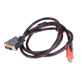 Високоскоростен аудио кабел 5 метра DVI-D Мъжки към HDMI-съвместим кабел FNRG Високоскоростен HDMI-съвместим Цифров аудио кабел DVI 1,5 М