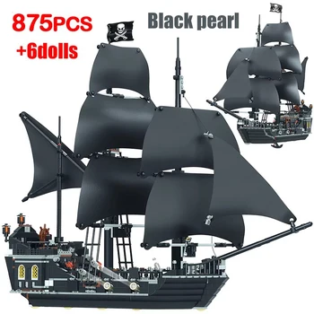 Сити НАПРАВИ си Сам Карибските Пирати градивните елементи на Играчки Модел За Черно Перлата на Кораба Тухлени Играчки За Деца Момче