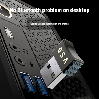 Безжичен USB Аудио AUX USB Bluetooth Приемник-съвместим Адаптер 5.0 Безжичен Приемник Предавател за компютърна Мишка Клавиатура