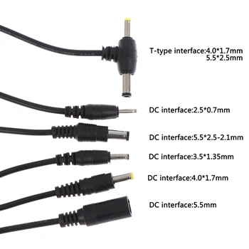 Адаптер изход захранващ кабел штекерный кабел dc 2.5*0.7/3.5*1.35/4.0*1.7/5.5*2.1 мм