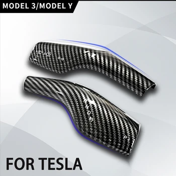Лоста за Управление на Чистачките на Колата За Tesla Model 3/Y Вътрешна Преработка на Кръпка 2022 Автомобил ABS Черен, Червен, Бял Цвят Защитно покритие Смяна на Съединители