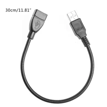 2022 Нов Гъвкав Метален Мрежест USB 2.0 За мъже И Жени на захранващия Кабел За пренос на данни Поставка Притежателя Удължител Gooseneck 30 см/1 ФУТ