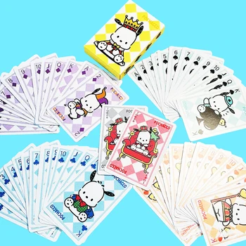 Pochacco Покер Карти, Игри Вечерни Kawai Аниме Sanrioed 5 Сладки Модели Карти За Игра На Дъска За Пикник Творчески Подаръци За Момичета