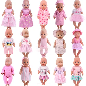 Прекрасна Розова Серия Кукла, Аксесоари, Дрехи, Бански костюми Мини Рокля С Лък За 43 см Възраждане Кукли 18 Инча Кукла направи си САМ Играчка Подаръци