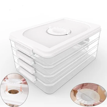 Хладилник, тава за съхранение на пресни продукти, може да се поставят, Кухненски Кутия за съхранение на продукти, формата за равиоли 