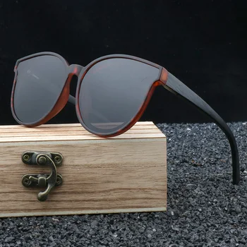 Слънчеви очила с лещи Hawksbill 2021 Най-Модерни Дамски слънчеви очила от естествен Бамбук с Поляризация UV 400, Задължителни За шофиране