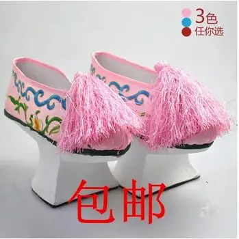 Обувки Принцеса на Династия Цин, Ориенталски китайските Древни Женски Обувки, Които повишават Производителността На Висок Ток