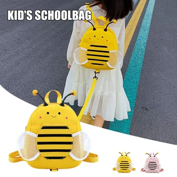 Нова Раница във Формата на Пчела за Момчета и Момичета, Cartoony Детска Раница с Безопасна Анти-изгубен Каишка с Цип, Детска Градина, Доставка на