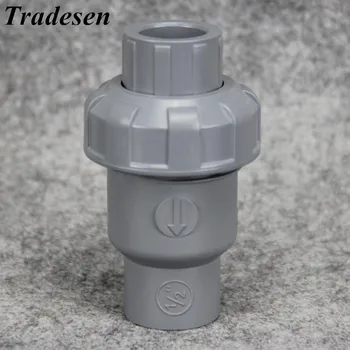 1бр CPVC 20 25 32 40 50 63 mm Клапан фитинги за тръби на част от водопроводна система съединител водопроводна тръба невозвратное стойност