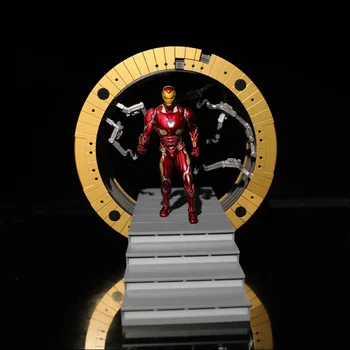 1/12 Марвел герой Iron man Околовръстен костюмный портал с регулируем кольцевым канал и ефект на осветяване фигурки са подбрани модел подарък