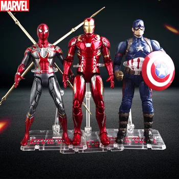 Marvel Отмъстителите Аниме Фигурка Iron Man, Spider-Man Капитан Америка Скоба За Гладене Кукла Десктоп Декорация На Детска Играчка, Подарък За Рожден Ден