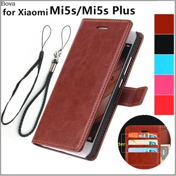 калъф-стойка за карти за Xiaomi Mi5s, калъф от изкуствена кожа, флип-надолу капачката, за Носене в чантата си за Xiaomi Mi5s Mi 5s Plus 5,15 