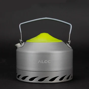 ALOCS Открит Къмпинг Преносим Coffee Maker Tea 0.9 Л Енергиен Околовръстен Чайник Висококачествено Вътрешно Обзавеждане