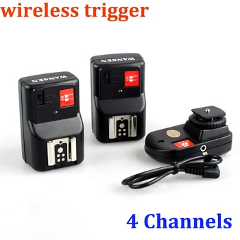Универсален 4-Канален Предавател Безжичен Радио Flash Trigger Комплект с 2 Приемник PT-04GY Камера PC Кабел за Синхронизация на Студийната Светкавица