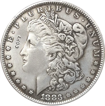 КОПИЕ монети Моргановского на щатския долар през 1883 година на издаване