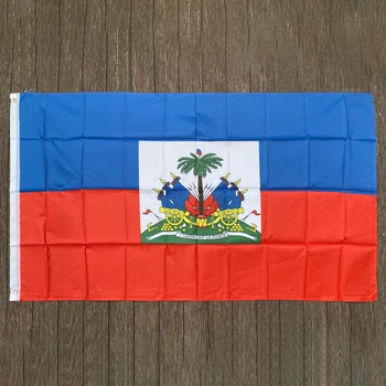 безплатна доставка xvggdg 90x150 см знаме на Хаити 3x5 Фута Супер Поли футболен ФЛАГ Закрит и Открит Полиестер Флаг