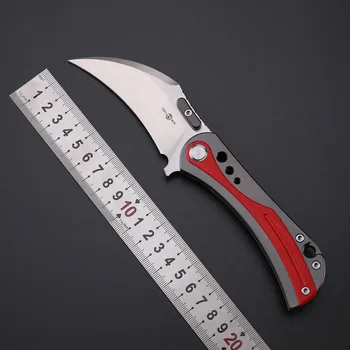 TWOSUN TS355 D2 Стоманен Нож Сгъваем Нож Титановая дръжка Открит Къмпинг Ловен Туризъм и Риболов EDC Инструмент Джобни Плодови Ножове
