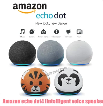 Оригинален Amazon Echo Dot 4nd Amazon Smart Speaker Алекса Гласов Асистент Умен Дом 4-то Поколение