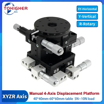 Ос XY/Z/R Ос XYZR с Ръчен мини-Платформа за Преместване, висока инжекция 40/60 мм Микрометрическая Линейна Ос XY/Z / R за Механична Работилница