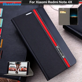Калъф-за награда За Xiaomi Redmi Note 4X, Луксозен Портфейл От Изкуствена Кожа, Флип Калъф За Xiaomi Redmi Note 4X, Силиконова Мека Делото