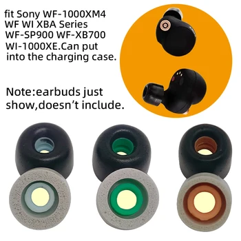 Втулки от пяна с ефект на паметта, съвместим с Sony WF-1000XM4 WF WI XBA серия WF-SP900 WF-XB700 WI-1000X 4 мм намаляване на шума