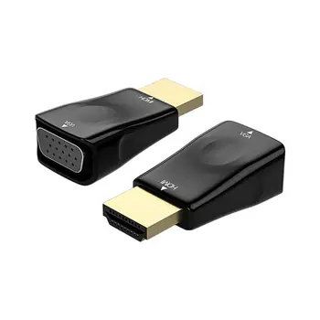 Адаптер HDMI-VGA, HDMI Male-VGA 15-Пинов Женски Адаптер HD аудио кабел за преносими PC TV Box HDMI VGA Конвертор Преносим