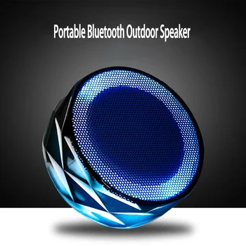 Мини Портативен Bluetooth Високоговорител Цветни Led USB Цилиндричен MP3 Безжичен Аудио Субуфер Акумулаторна батерия Подходяща За Телефон