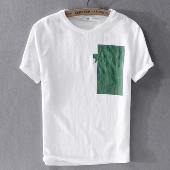 Дизайнерска марка мъжка тениска бельо чисто бяла мъжка тениска модна тениска с кръгло деколте мъжки блузи мъжка тениска camisa chemise