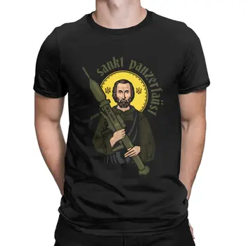 Saint Panzerfaust УКРАЙНА saint javelin тениска за мъже Памучен Ежедневни Тениска с Кръгло Деколте Тениски, Блузи с Къс Ръкав Подарък За Рожден Ден