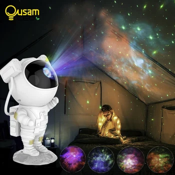 Galaxy Проектор Астронавт Светлина Лазер Звезда На Звездното Небе Детски Лека Нощ За Спалня Тавана Космически Лампа, Подарък За Свети Валентин