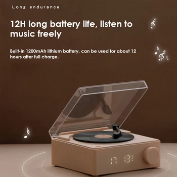 2 В 1 Bluetooth 5,0 Говорител Exqusite Macaron Цвят аудио плейър Ретро С Превръщането на масата alarm clock HD Качество на звука Високоговорител INS
